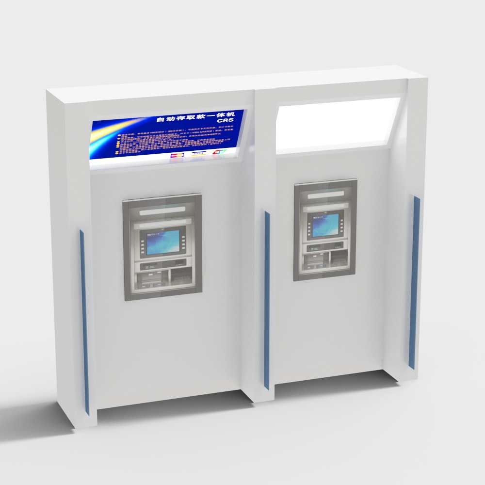 银行自动存取款一体机3D模型
