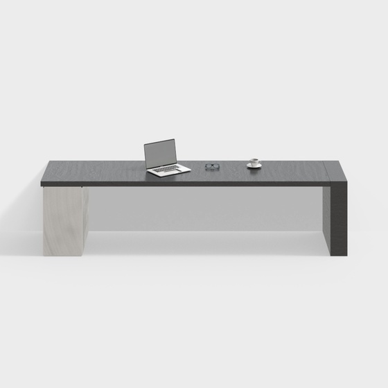 Modern black computer desk