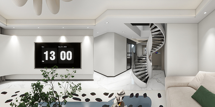 设计师晴阳-新兴中心城顶加阁设计方案-装修设计方案