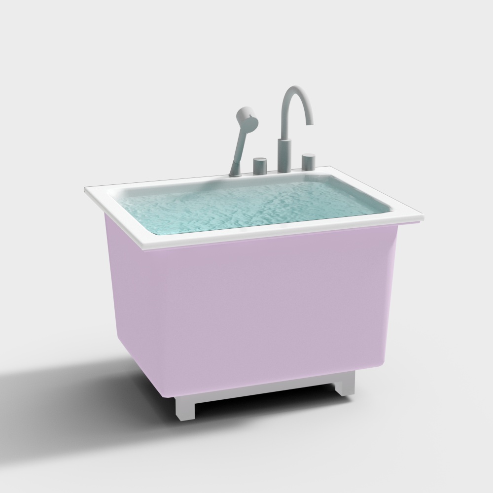 母婴店游泳池洗澡盆3D模型