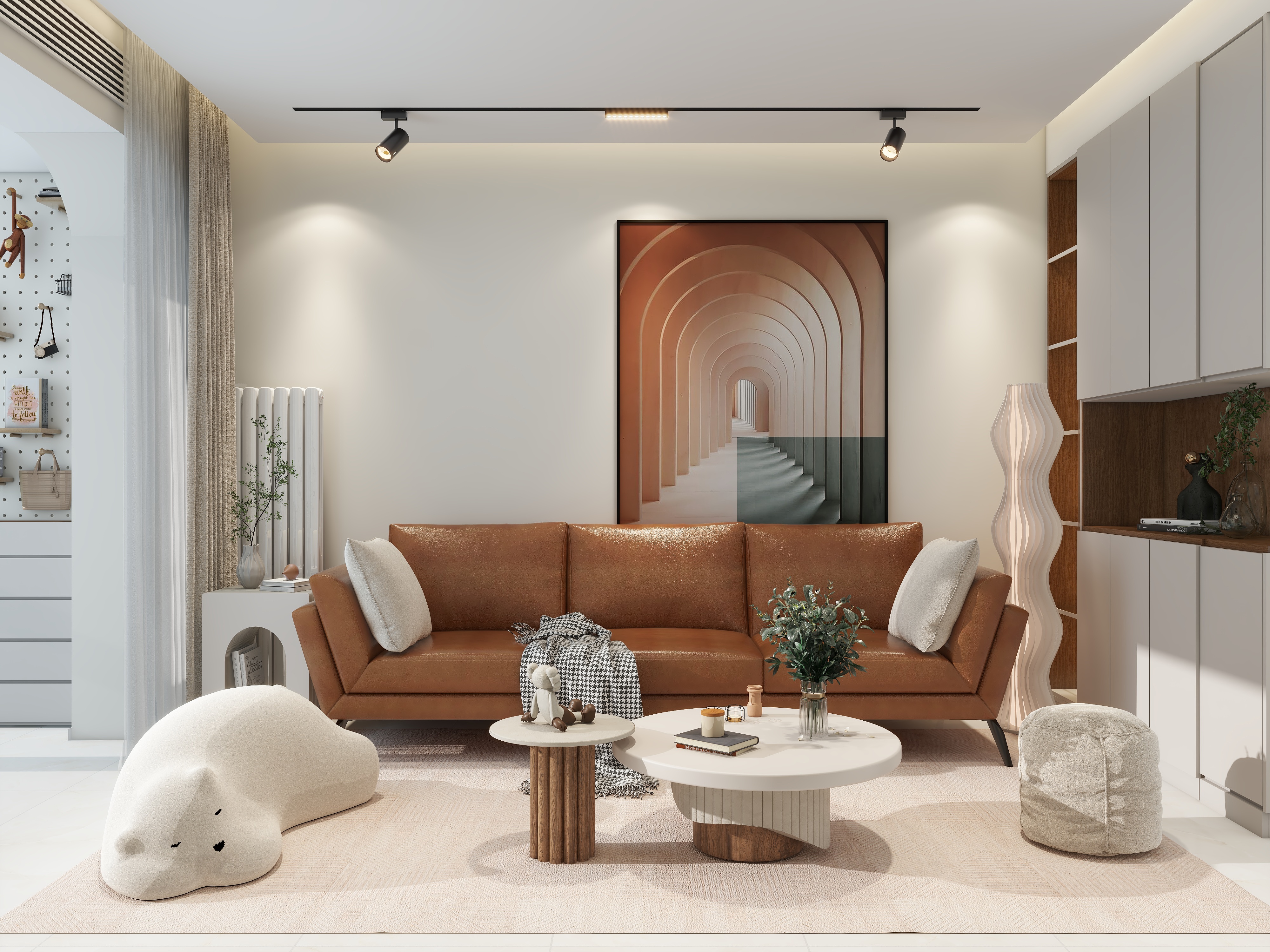 四月蚂蚁子弹飞-现代简约81㎡2室装修效果图