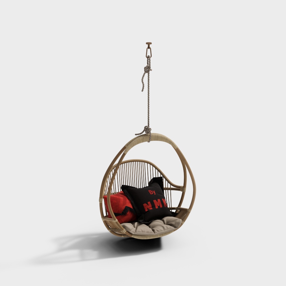Southeast Asian rattan hanging chair3D模型