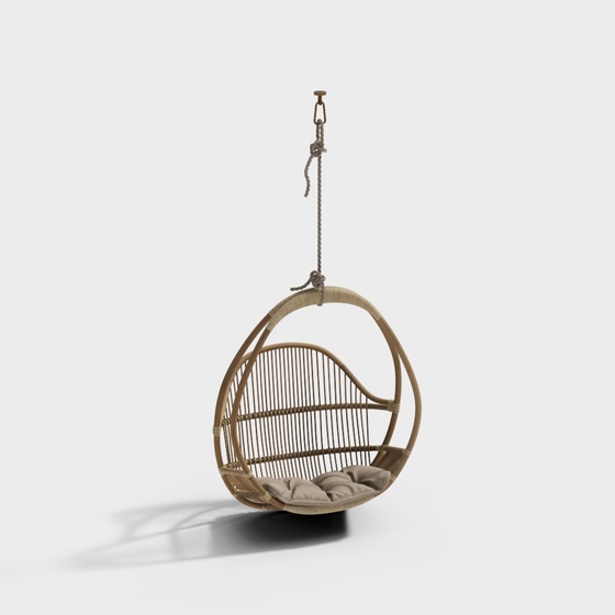 Southeast Asian rattan hanging chair