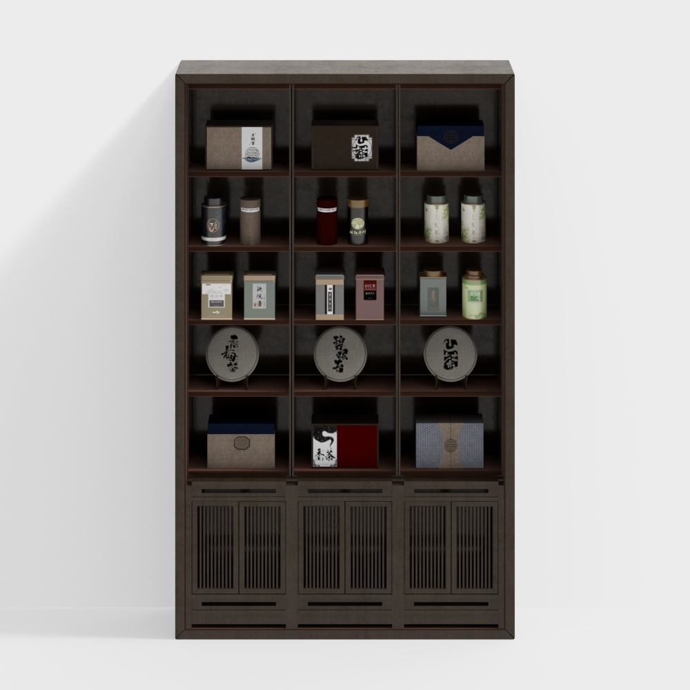茶室靠墙展示柜