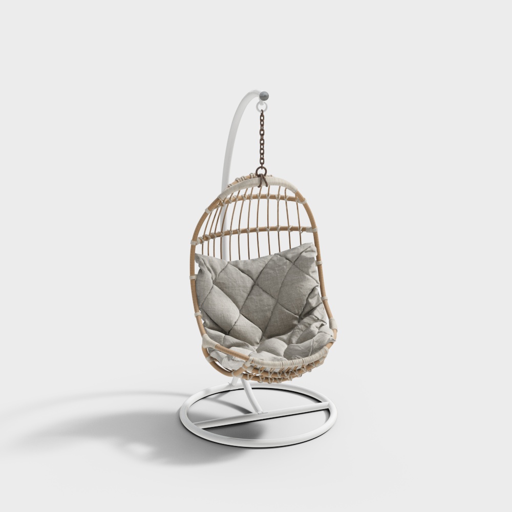 Southeast Asian hanging basket rattan chair3D模型