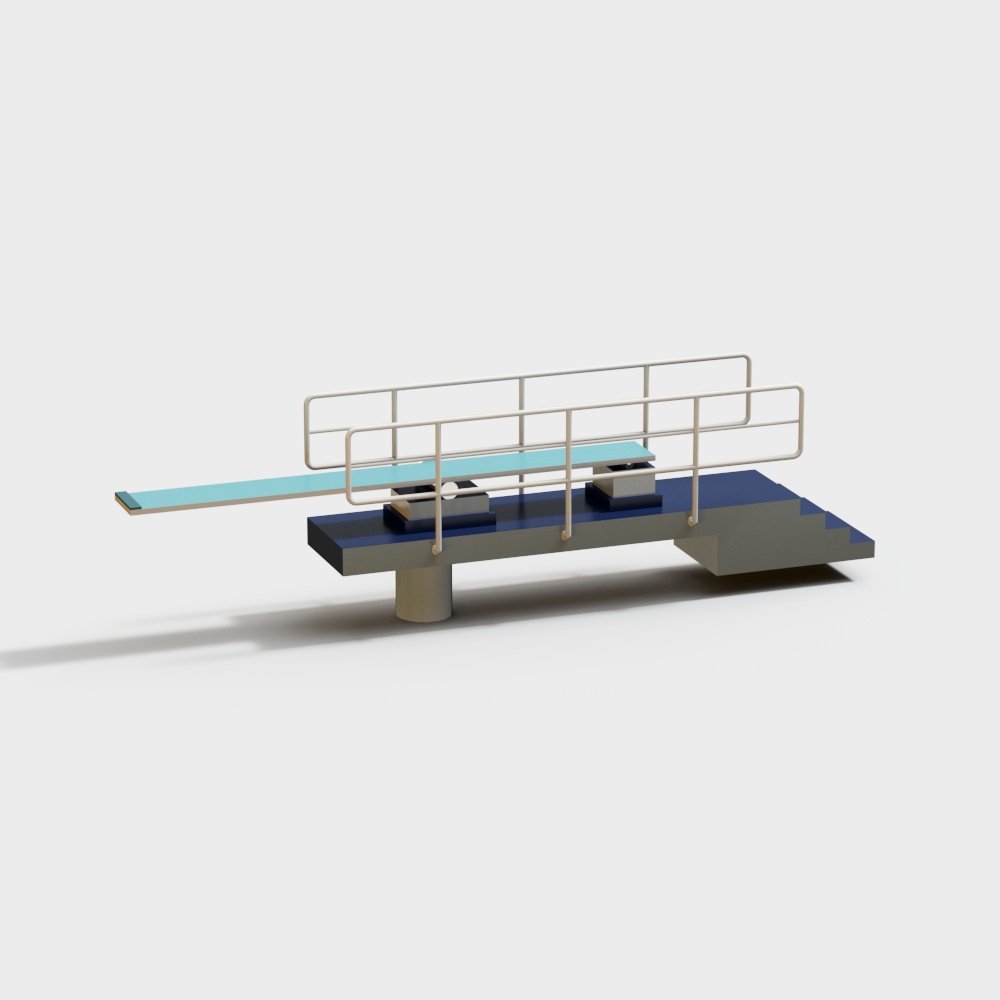 体育馆泳池跳水板3D模型