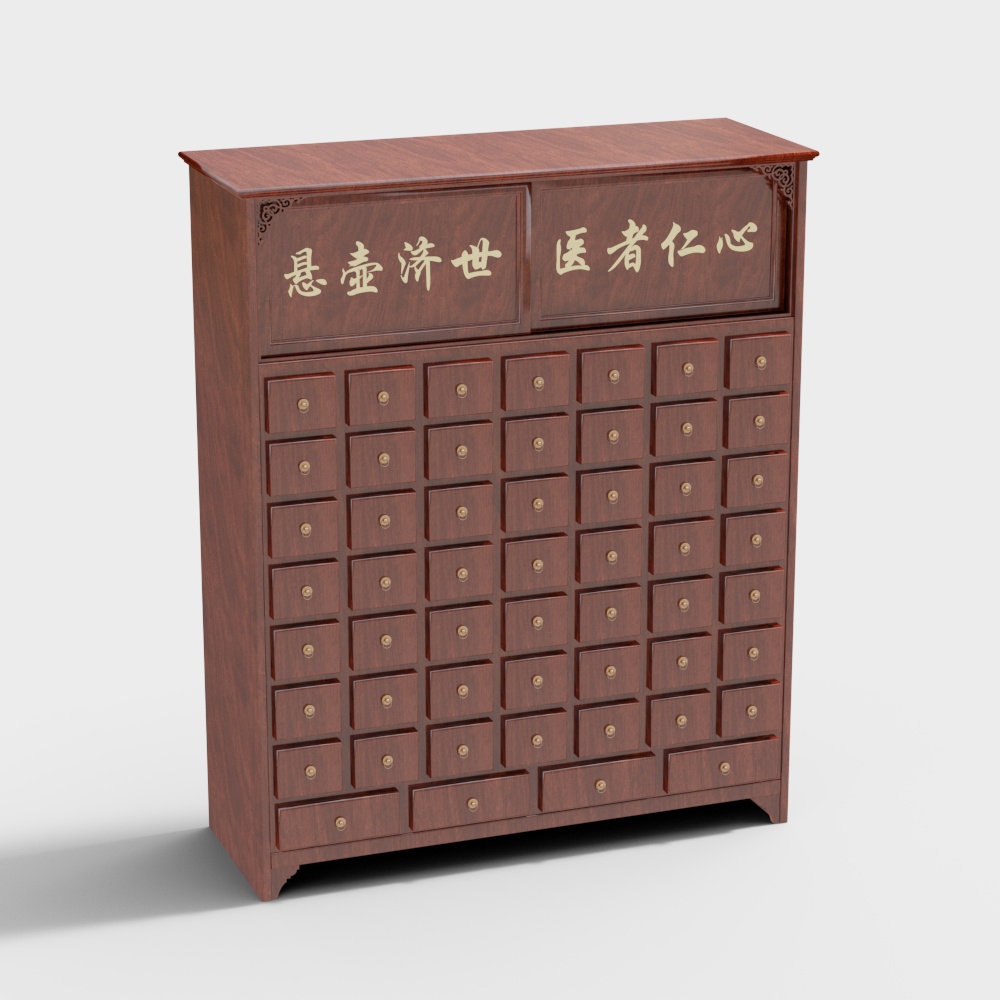 中医院中药柜3D模型