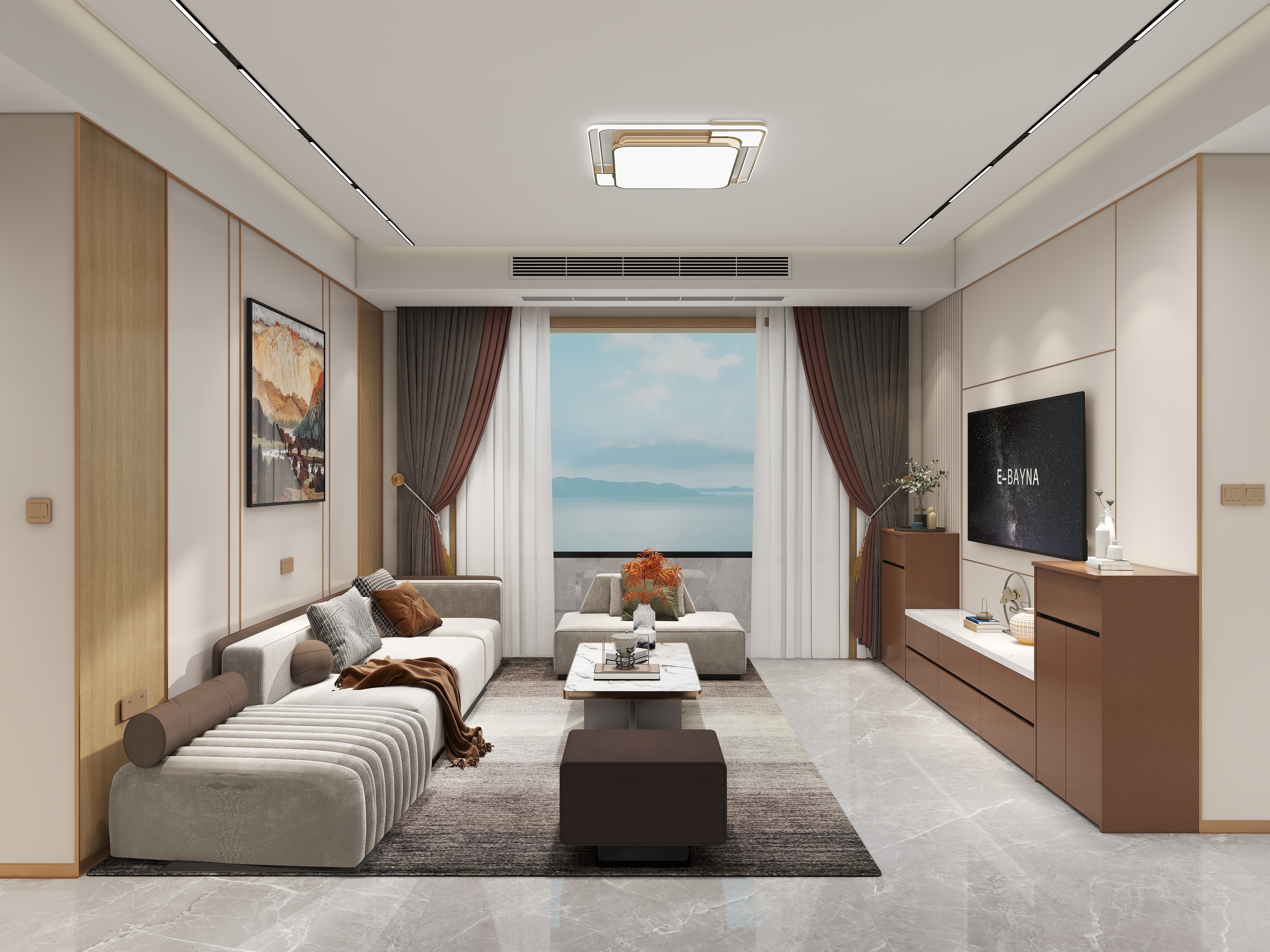 豪园美墅-崇阳壹号院127㎡3室-装修设计方案