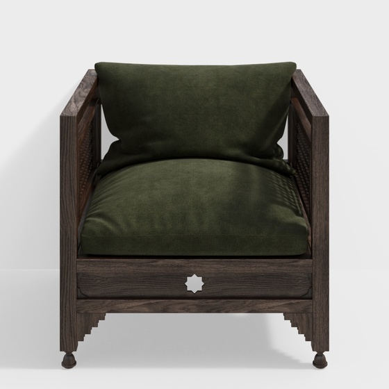 Southeast Asian wooden single sofa