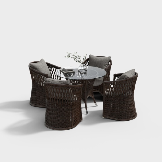 Southeast Asia outdoor table and chair combination