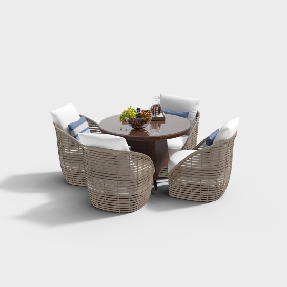 Southeast Asia outdoor table and chair combination