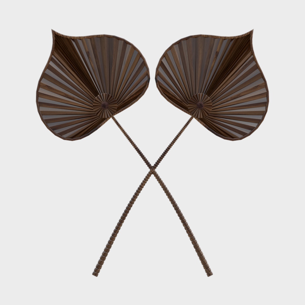 Southeast Asian fan wall decoration