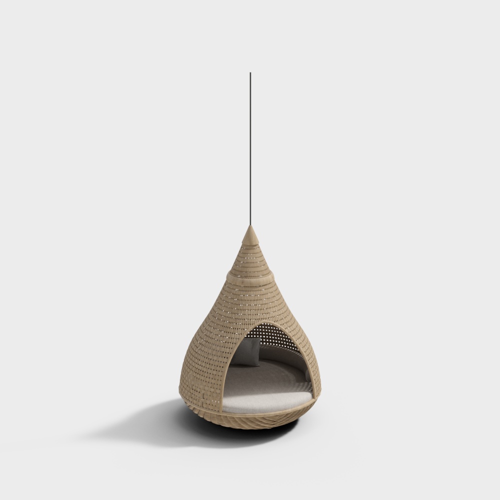 Southeast Asian woven hanging chair3D模型