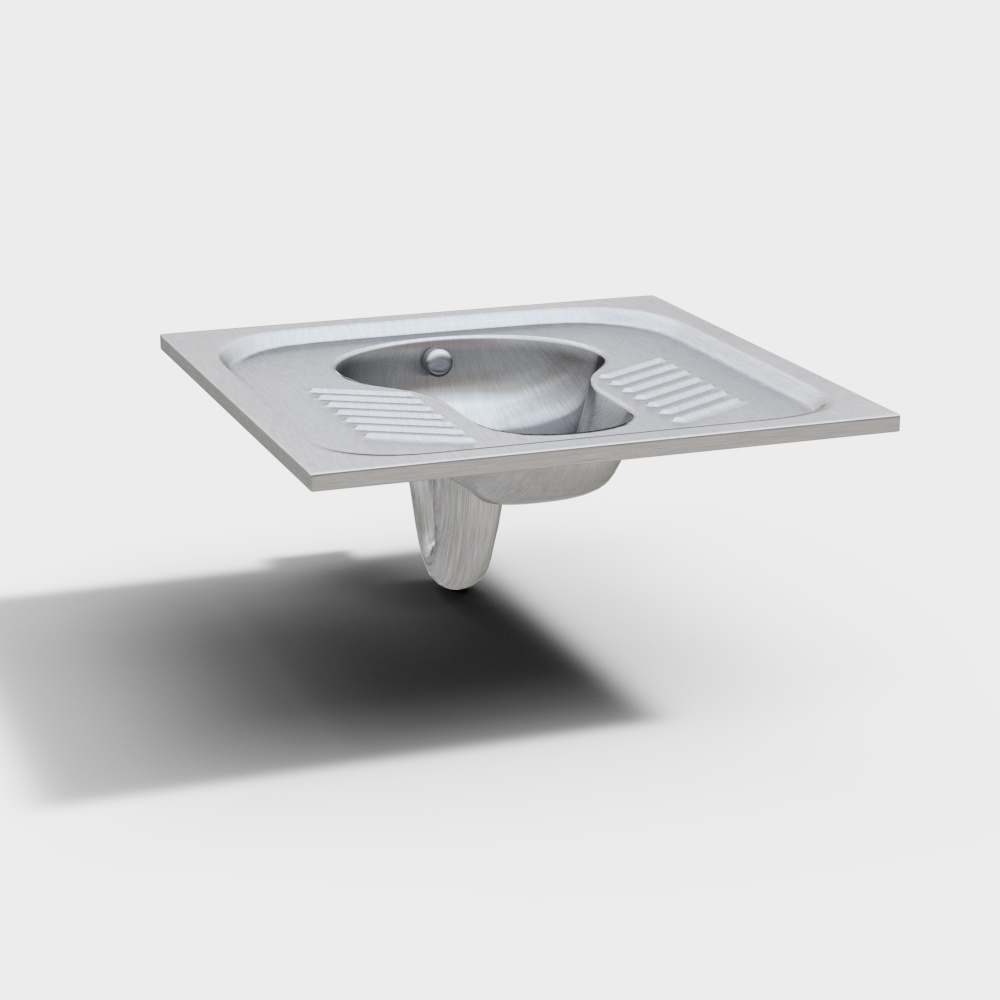 卫生间不锈钢小便池3D模型
