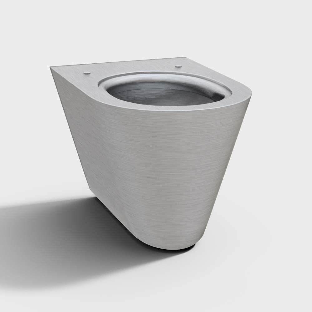 卫生间不锈钢小便池3D模型