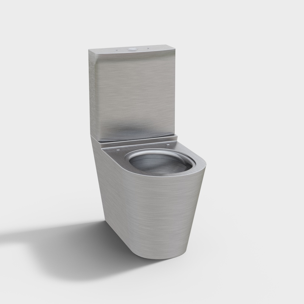 卫生间不锈钢小便池3D模型