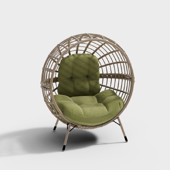 Southeast Asian rattan single lounge chair