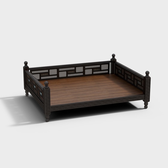 Southeast Asian solid wood bed