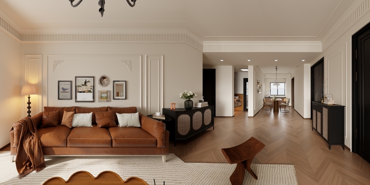 哈曼妮效果图设计-槟城法式-装修设计方案