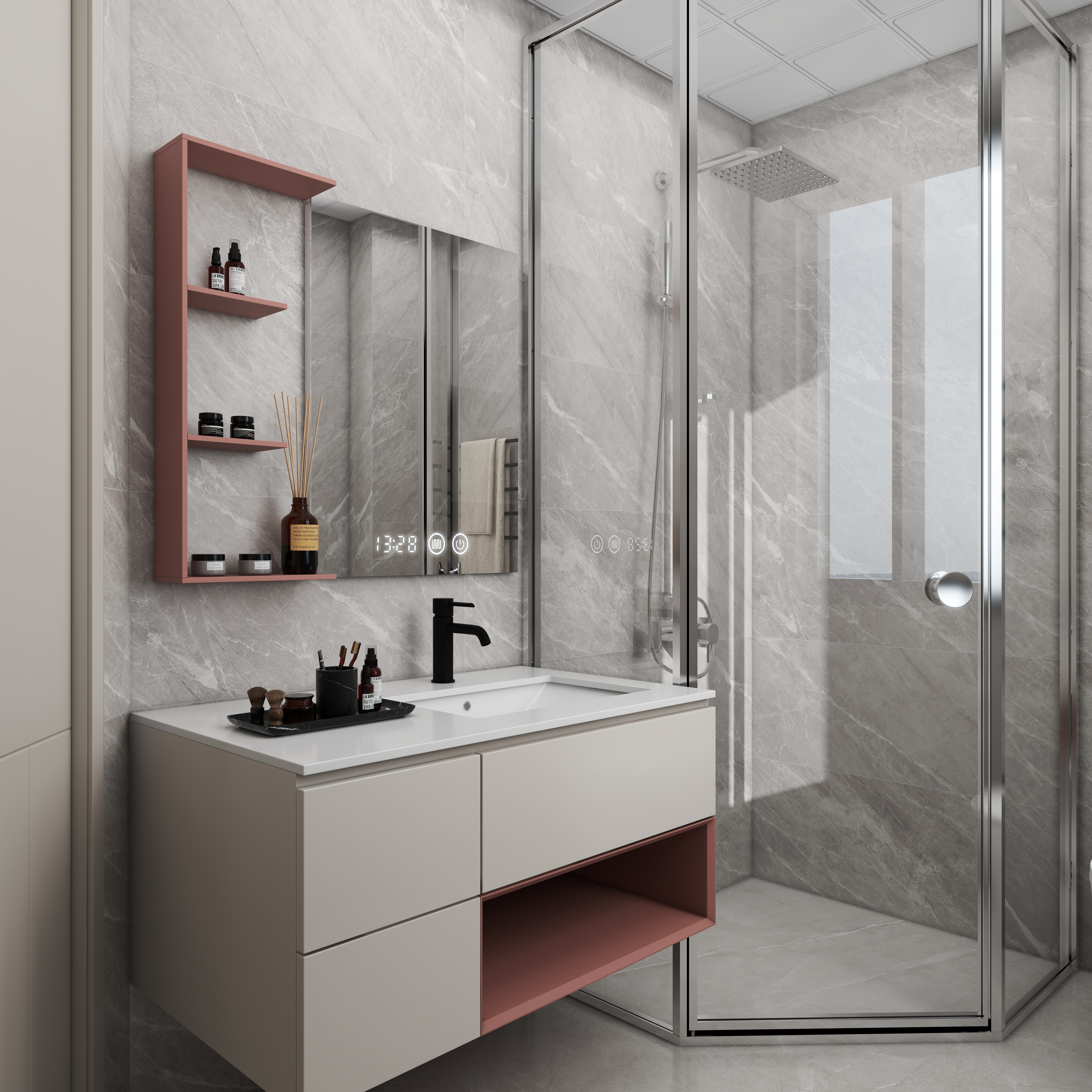 壹诺设计工作室-115㎡3室-现代简约装修效果图