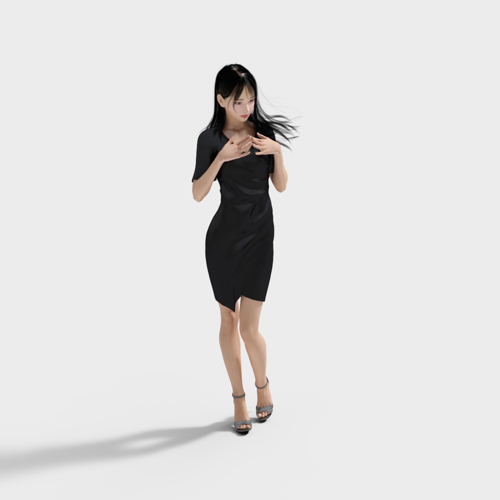女生人物模特3D模型