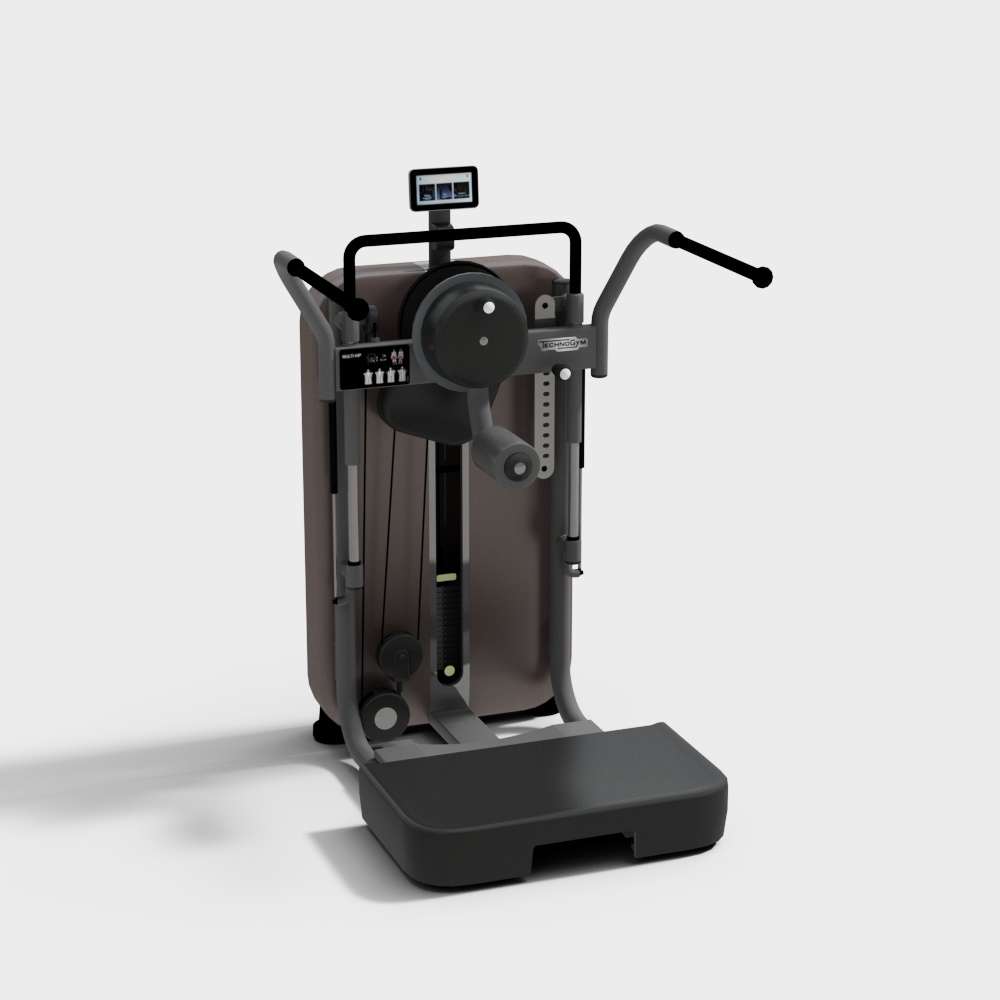 室内健身器材髋内收外展器械3D模型