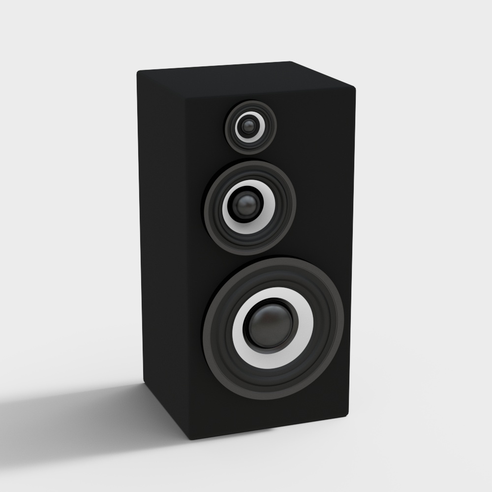 录影棚监听音响3D模型