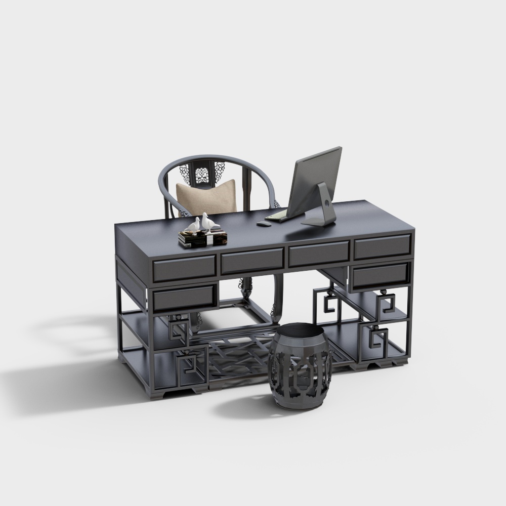 中医院理疗室问诊台3D模型