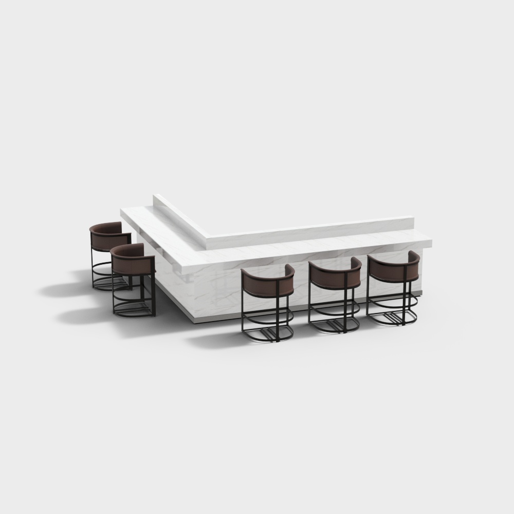 日式餐厅铁板烧台3D模型