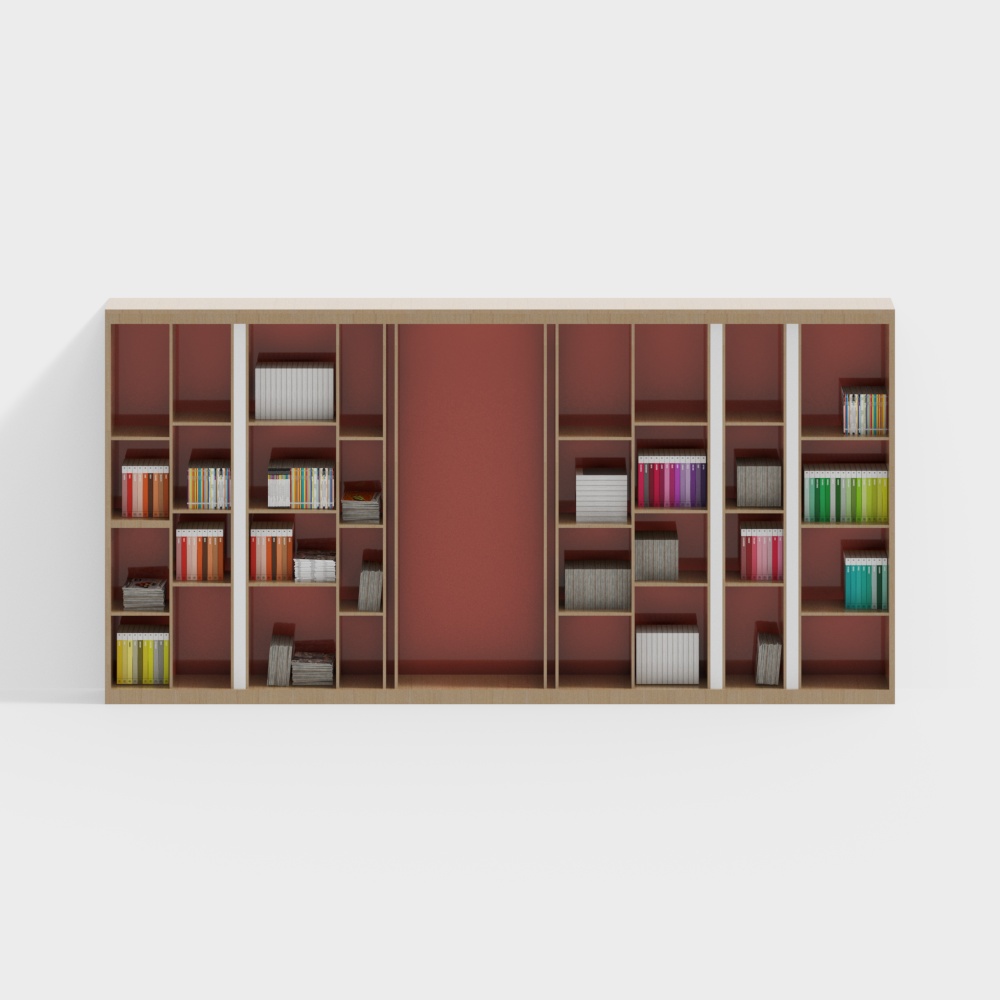 党建室书柜3D模型