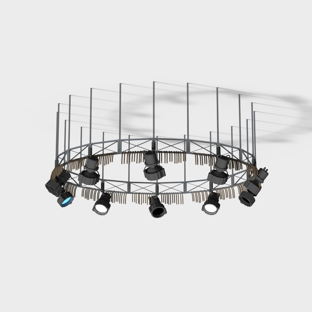 演播台舞台吊顶射灯3D模型