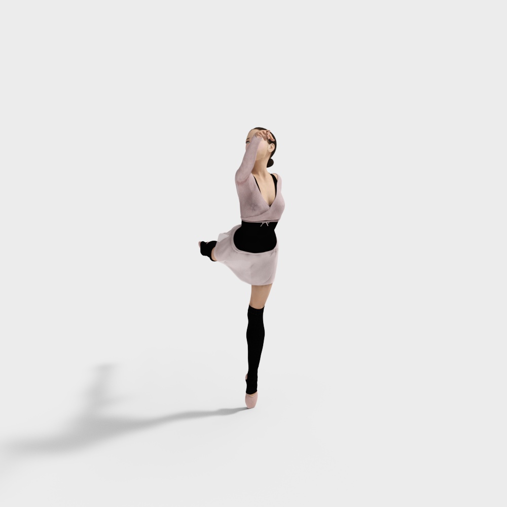 跳芭蕾舞女生3D模型