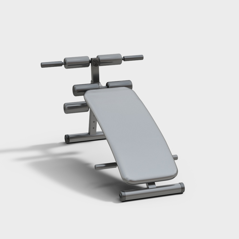 室内健身器材弓形仰卧板3D模型