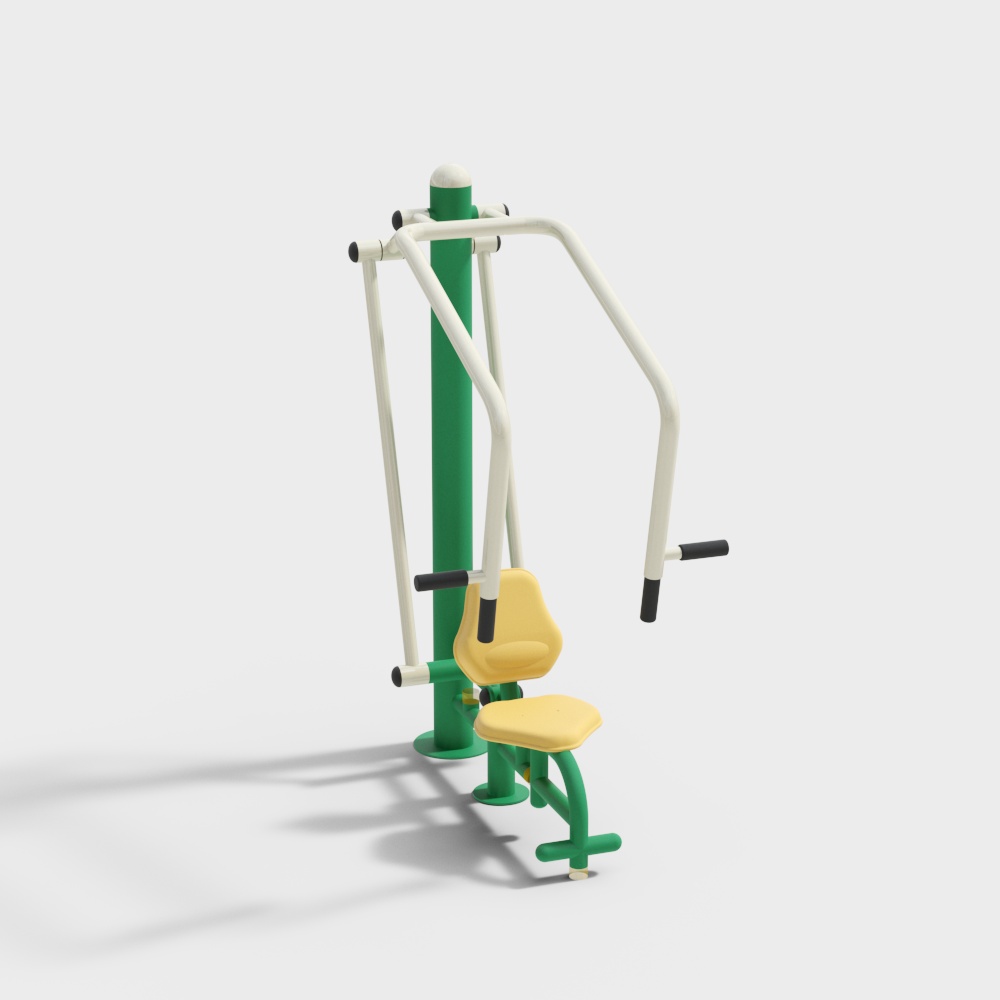户外健身器材推力锻炼器3D模型