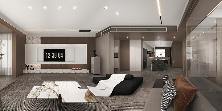 甘肃艺成装饰有限公司-意式164㎡3室-装修设计方案