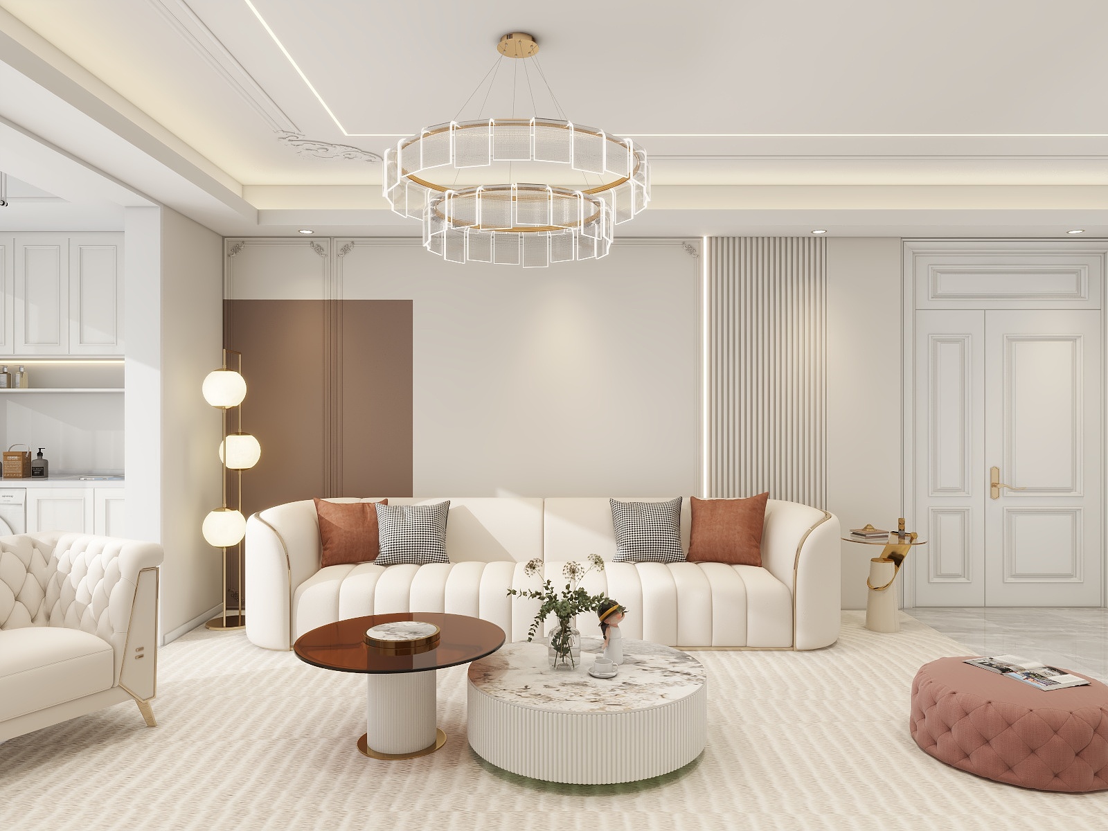 吴爽-254m²现代轻奢风格复试设计装修效果图