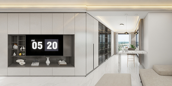 设计师王春林-万科.城市风景友泽苑402房何总雅居效果图-装修设计方案