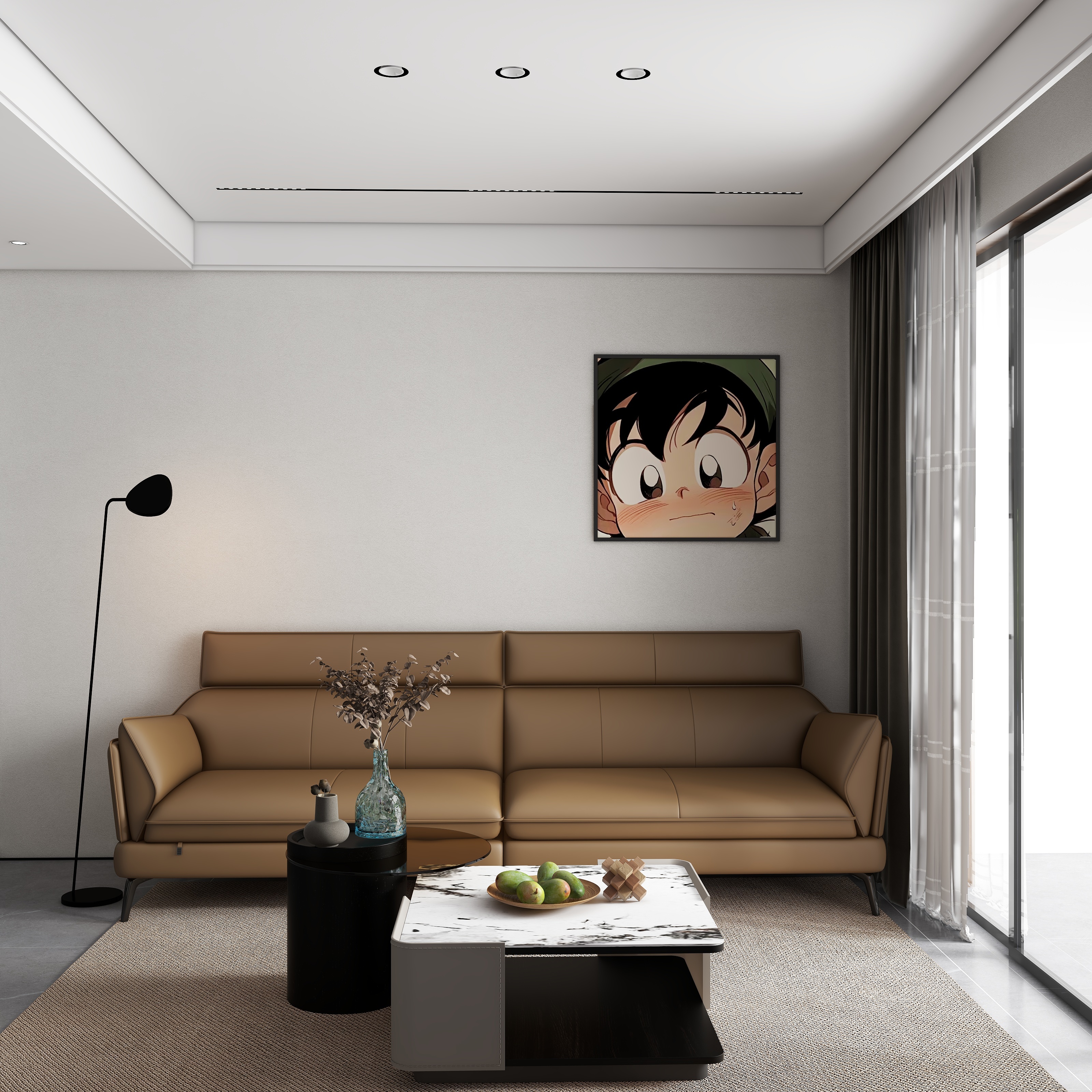 柴强1-现代简约样板间——映月居99.35平3室2厅-装修设计方案