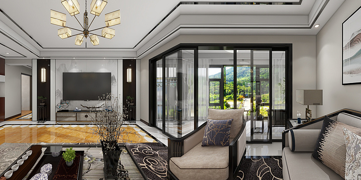 壹点点-碧桂园四室新中式-装修设计方案