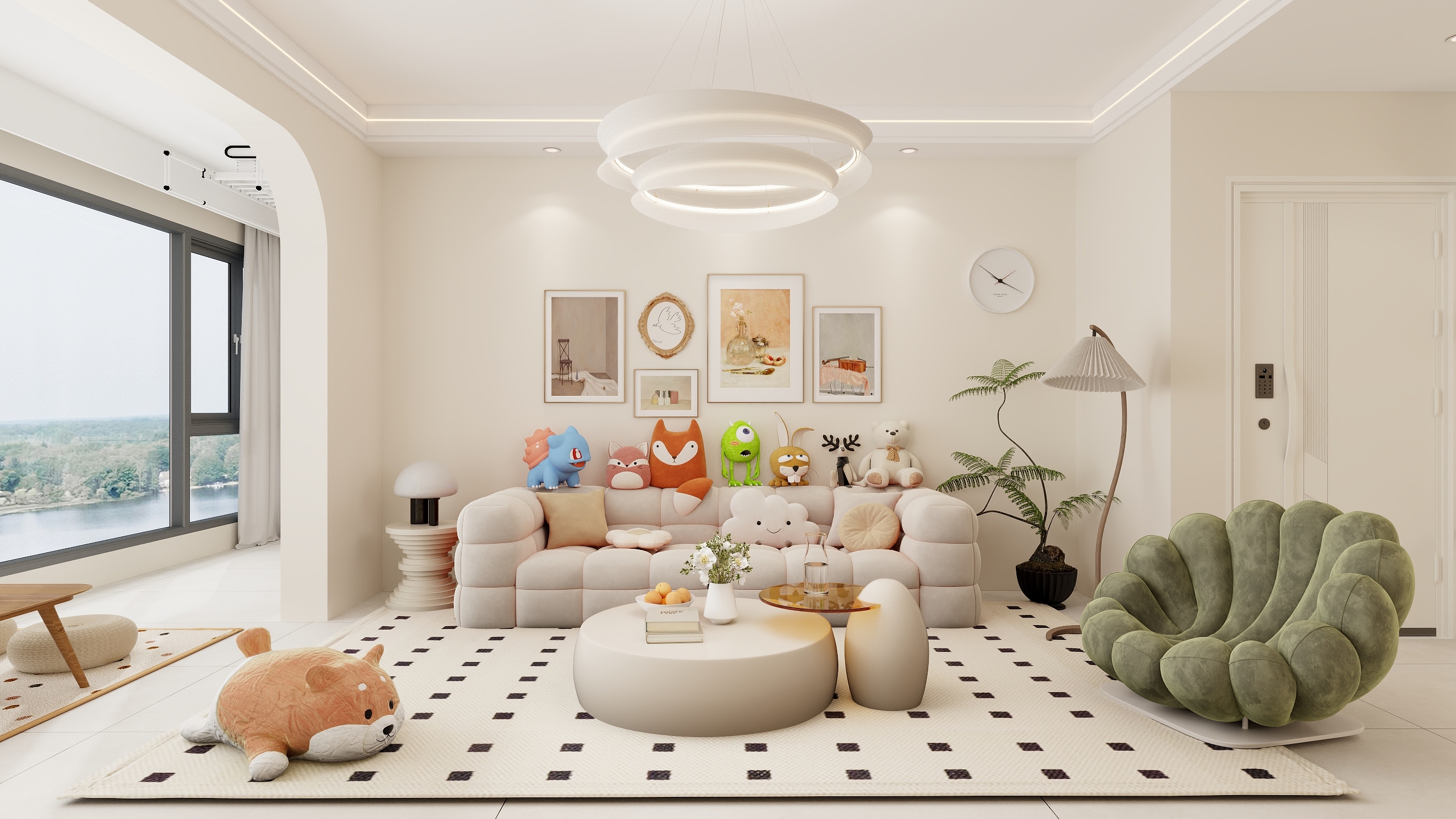 笑blue齿o-青阳郡奶油风-装修设计方案