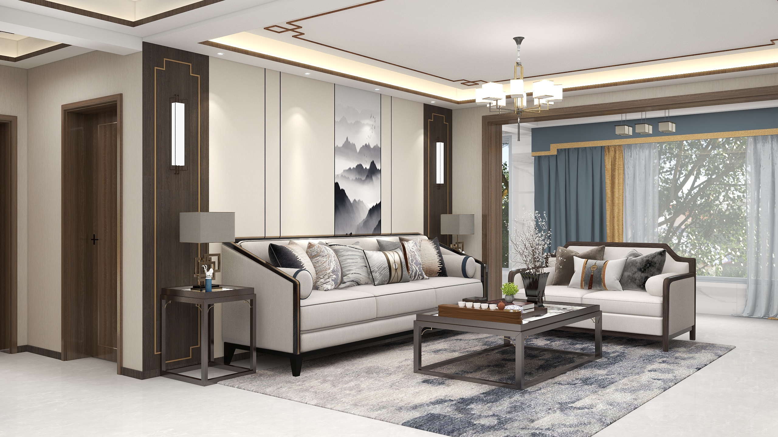 赵荷婷-新中式140㎡1室-装修设计方案