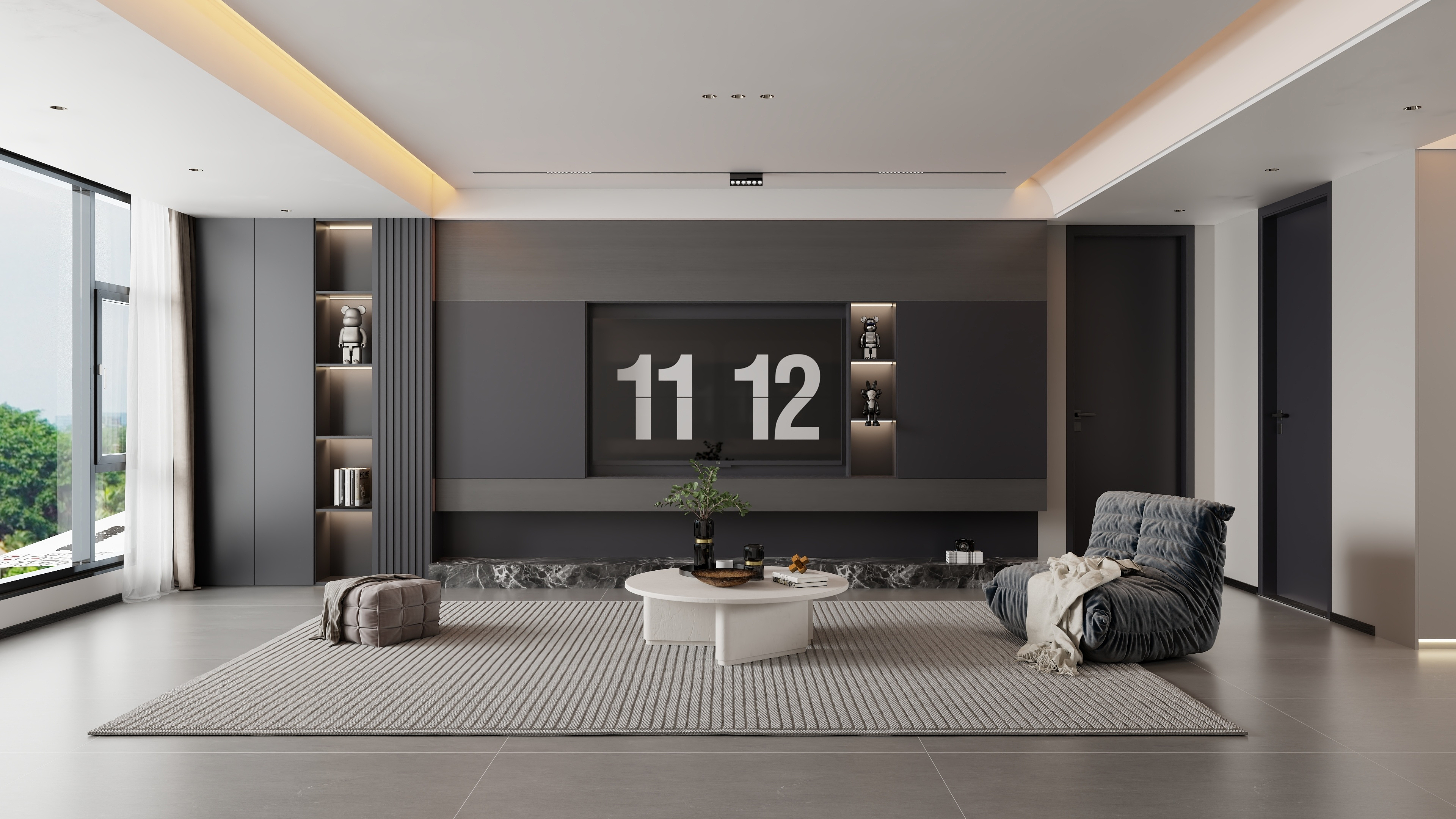 盛夏的一天-现代黑白灰-装修设计方案