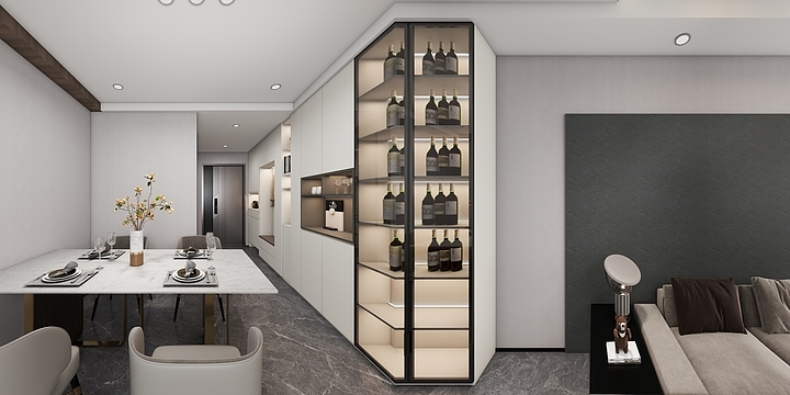 空间设计SUNRISE-滨江萃语华庭97平方户型雅居-装修设计方案