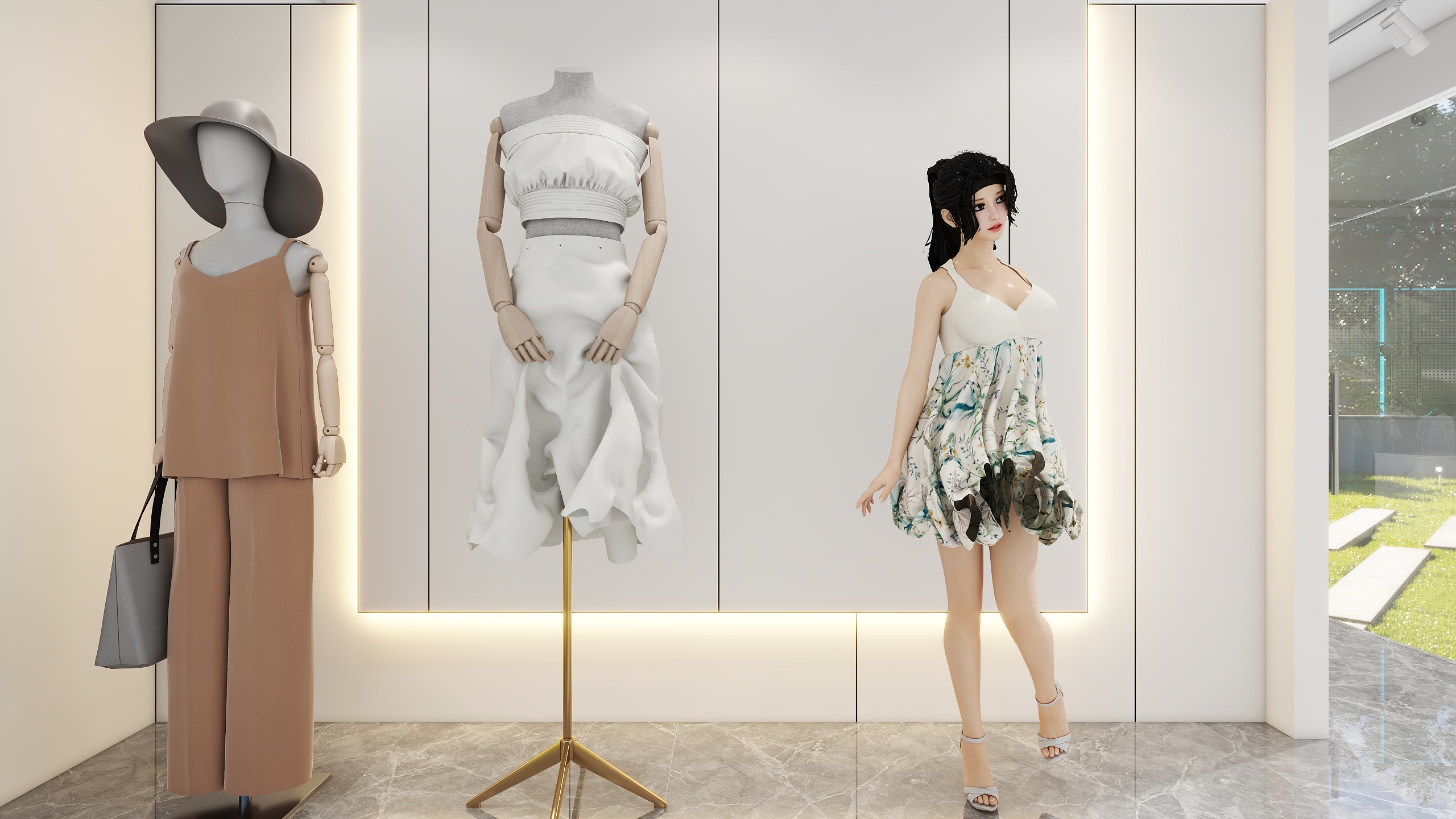 设计师一尘-HAZZY快闪服装店-集成板房改造-装修设计方案