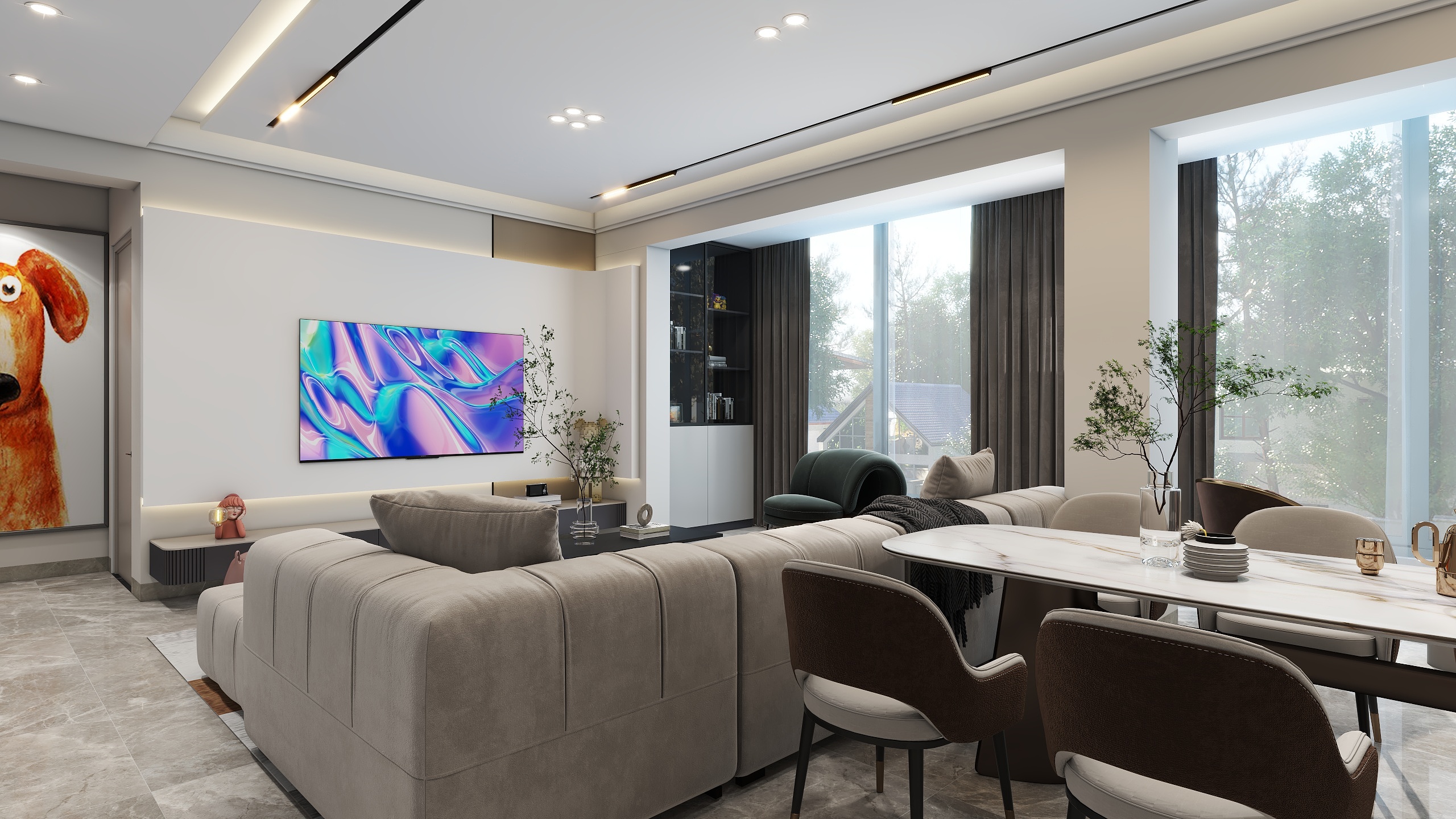 设计师梦恒-140㎡4室-装修设计方案