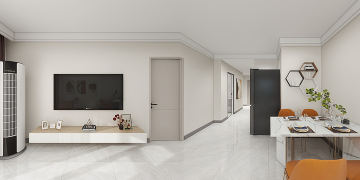 王吉博-中央湖97㎡-装修设计方案