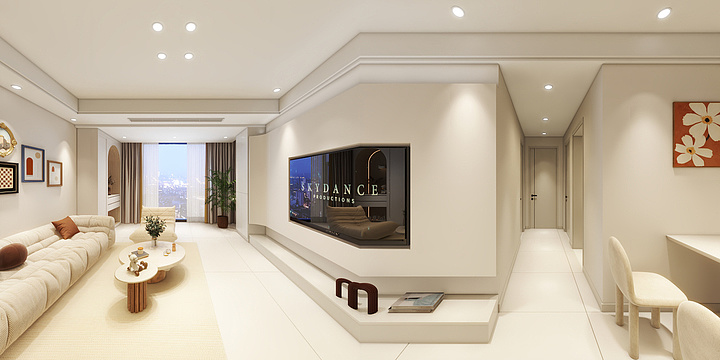 One-0-雍景湾-2-3-2-奶油风-装修设计方案