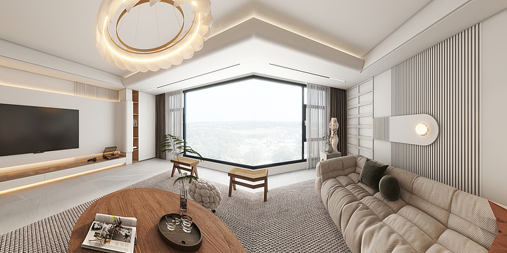 小美配色-客餐厅现代简约1021-装修设计方案