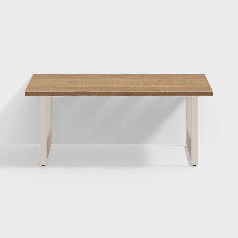 Liveal Rustikaler Live-Edge-Esstisch, 1830 mm, bietet Platz für bis zu 8 Tischplatte aus Nussbaumholz mit Schlittengestell