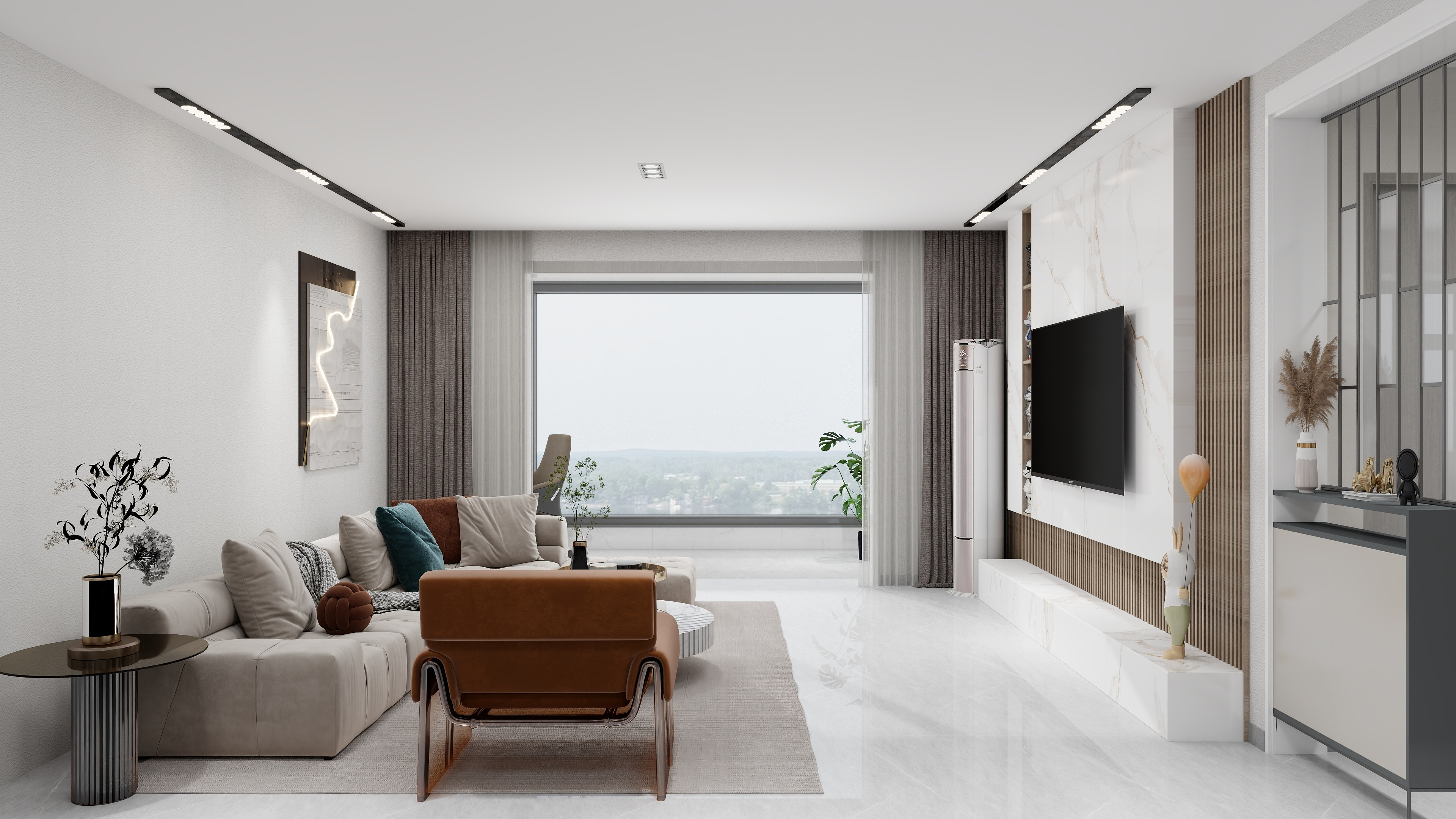 艺雅丽-140平上现代简约 装修效果图